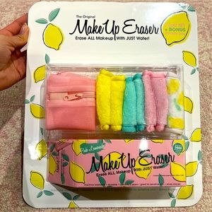 BNIB The Original Makeup Eraser reusable towel pink lemonade set